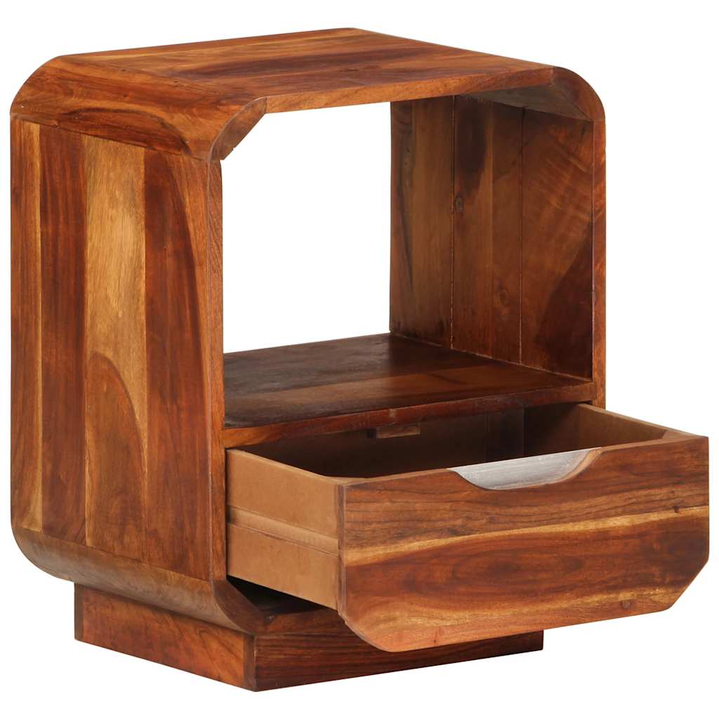 Nightstand with Drawer Solid Acacia Wood 40x30x50 cm