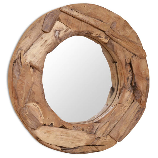 Decorative Mirror Teak Round