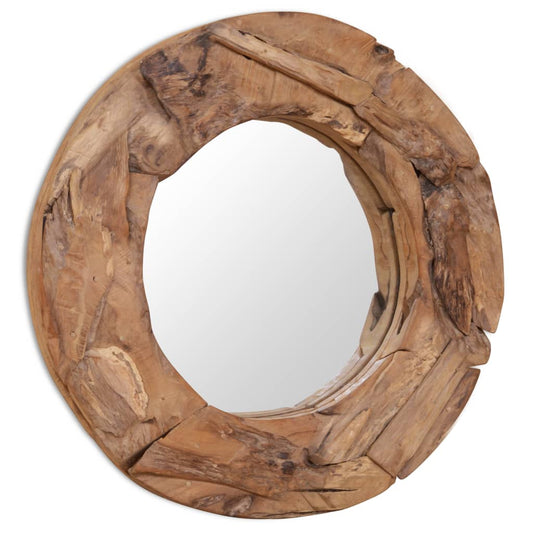 Decorative Mirror Teak Round