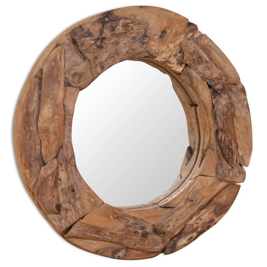 Decorative Mirror Teak Round