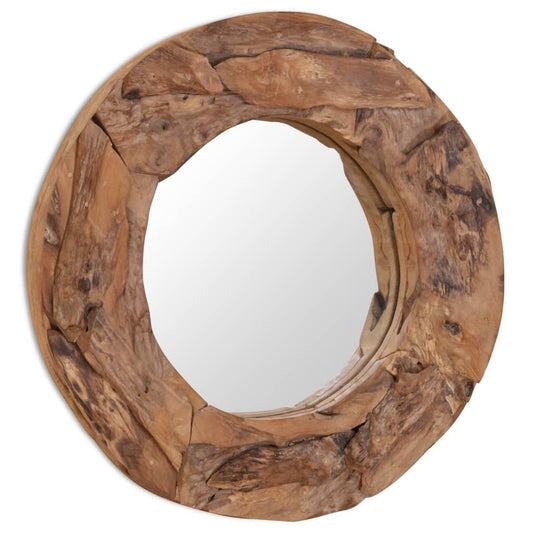 Decorative Mirror Teak Round