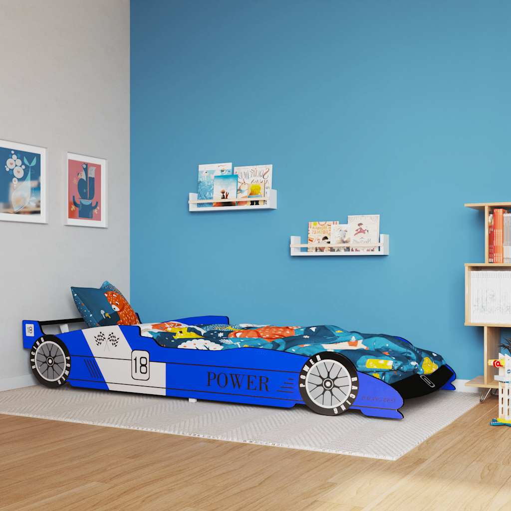 Children's Race Car Bed 90x200 cm Blue
