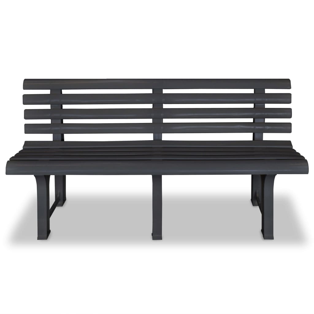 Garden Bench 145.5 cm Plastic Anthracite