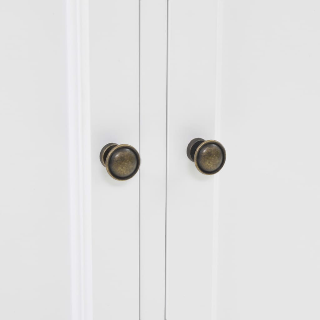 Welsh Dresser with 4 Doors MDF and Pinewood 80x40x180 cm