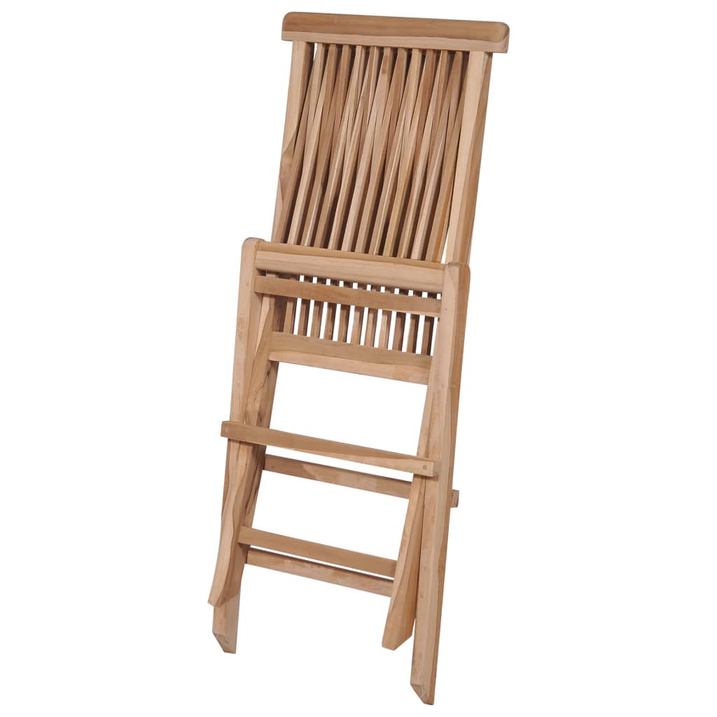 7 Piece Folding Outdoor Dining Set Solid Teak Wood