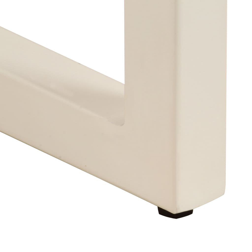 Dining Table 115x55x76 cm Solid Mango Wood and Steel