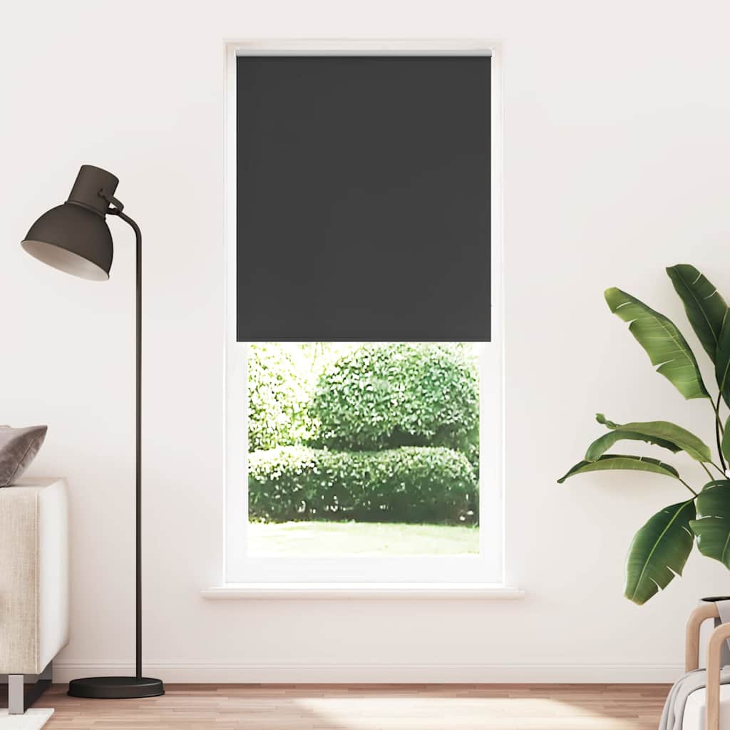 Roller Blind Blackout 120 x 230 cm Black