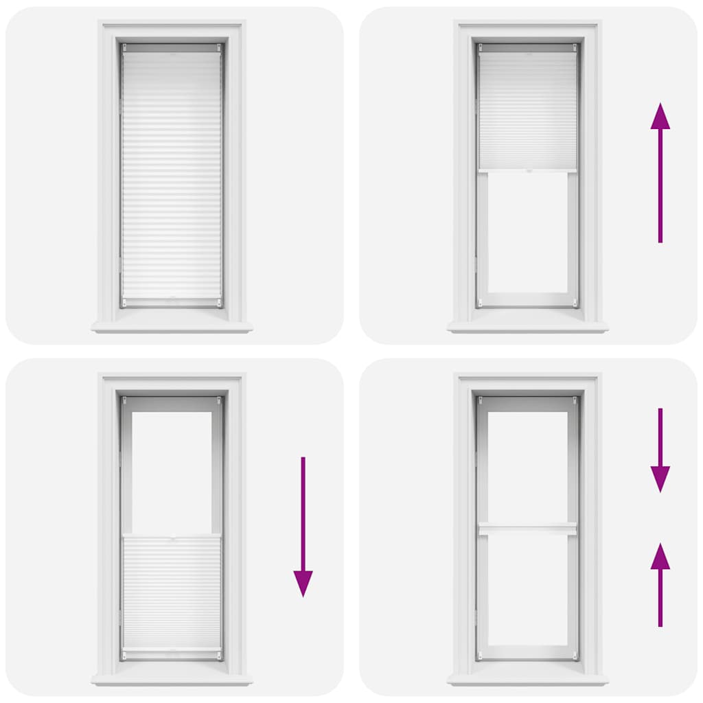 Plisse Blind 40x150cm White Pleated Blind