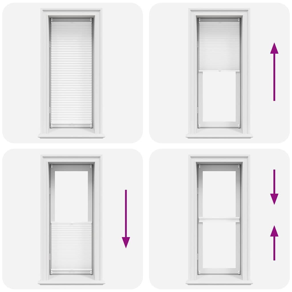 Plisse Blind 50x100cm White Pleated Blind