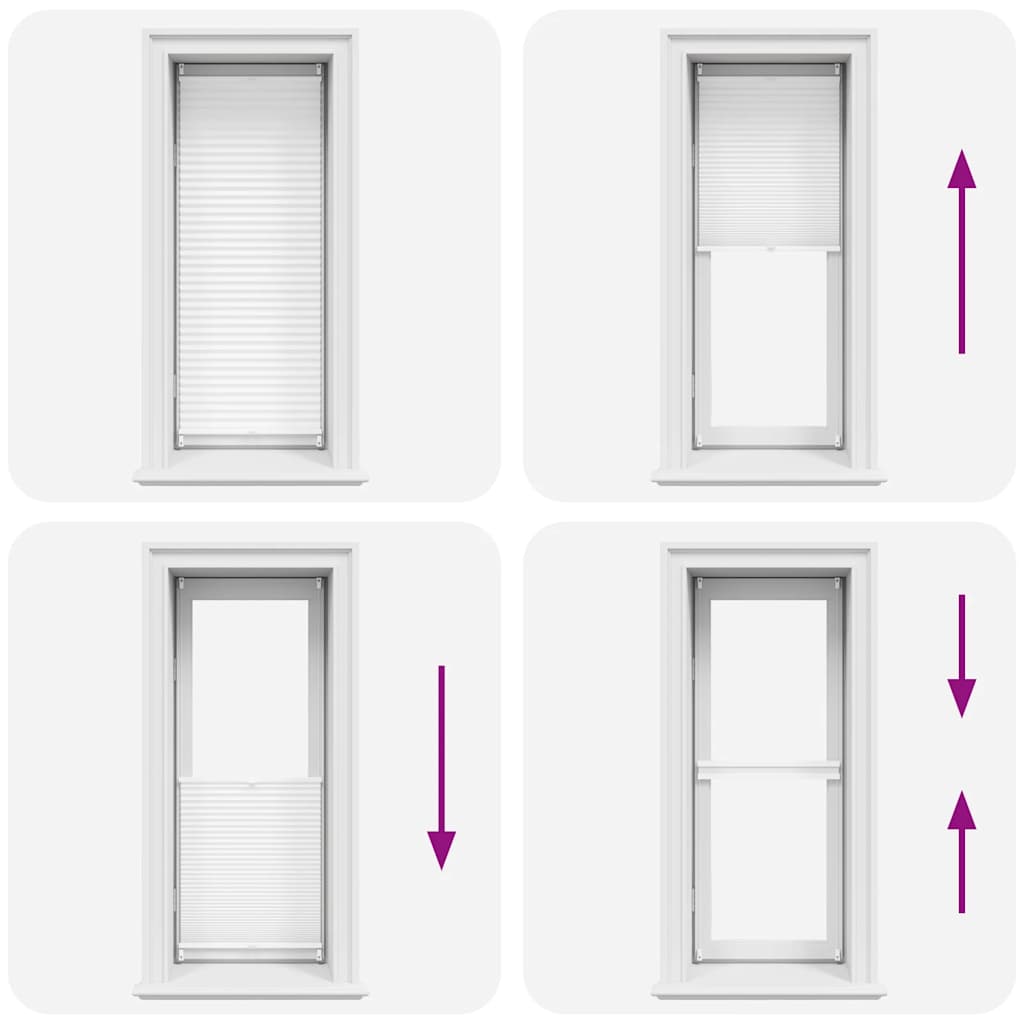 Plisse Blind 60x100cm White Pleated Blind