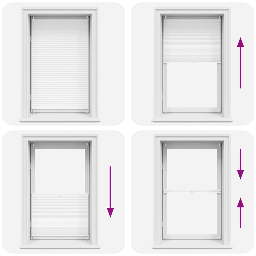 Plisse Blind 80x100cm White Pleated Blind