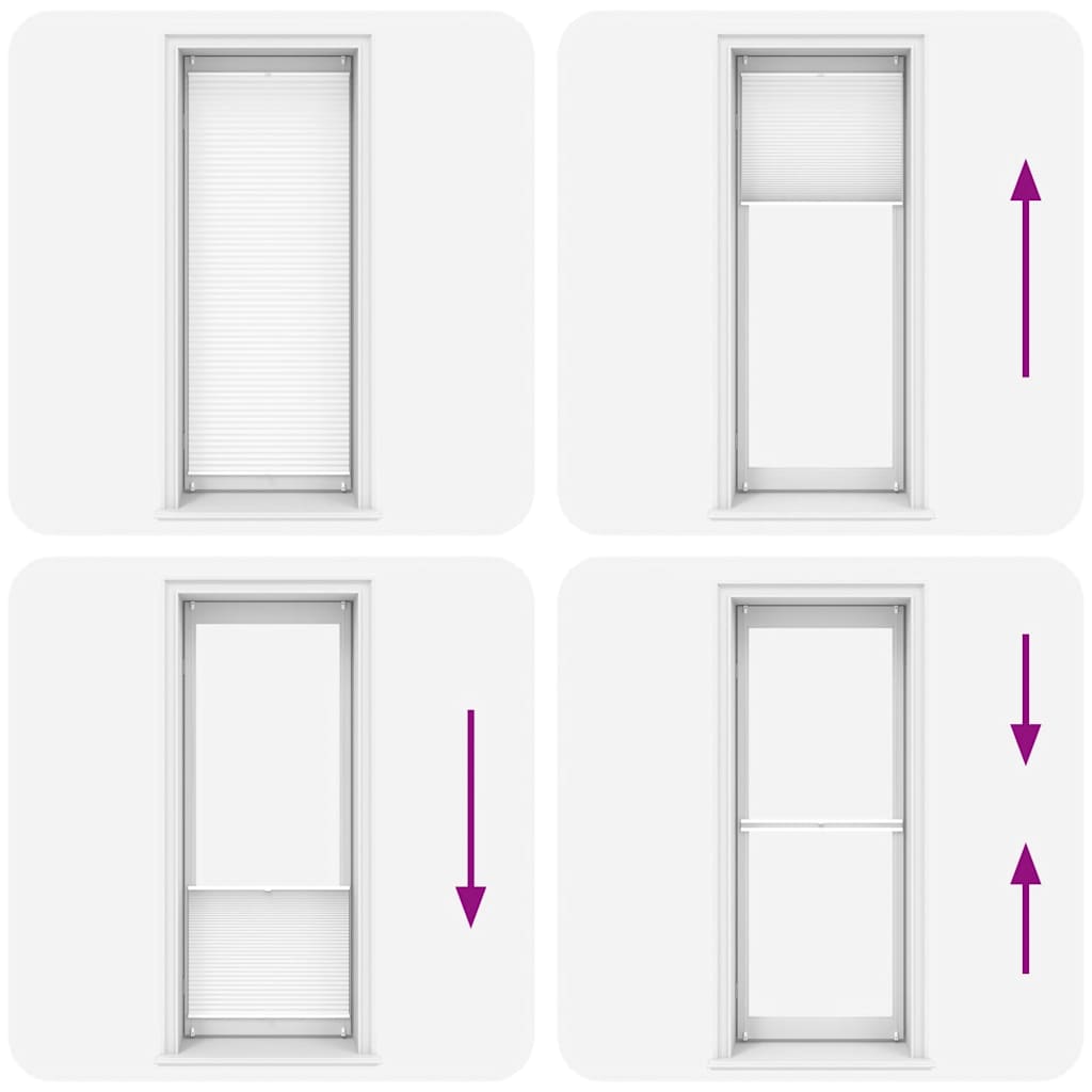 Plisse Blind 90x200cm White Pleated Blind