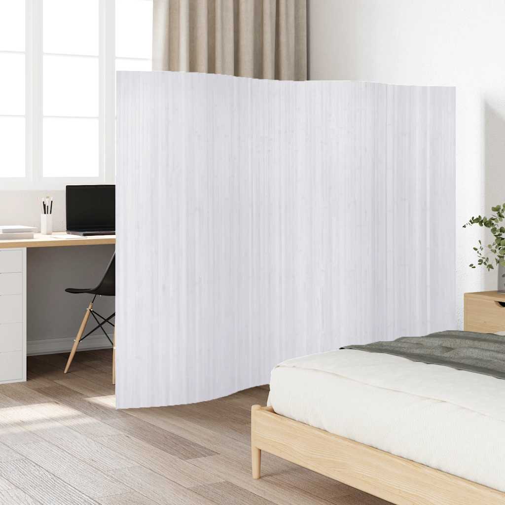 Room Divider Bamboo White 250x165 cm
