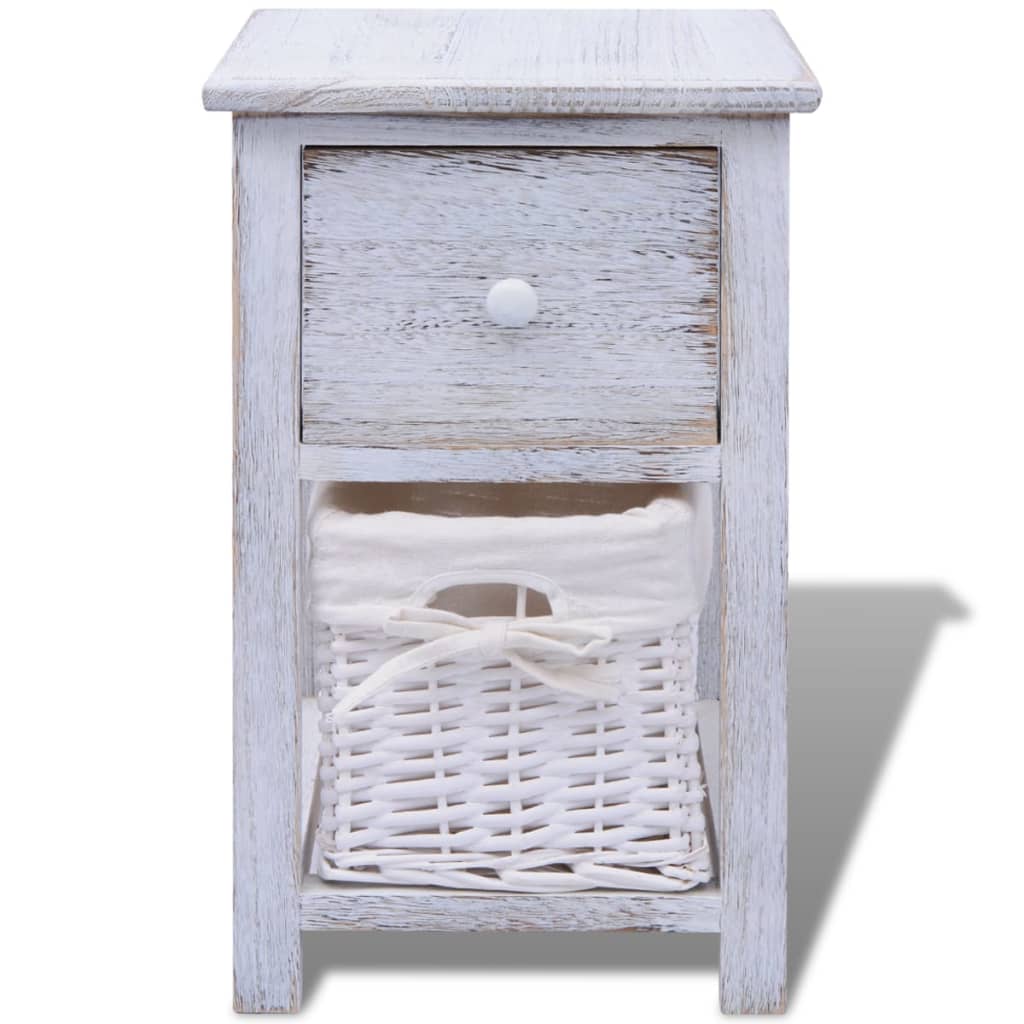 Bedside Cabinet Wood White