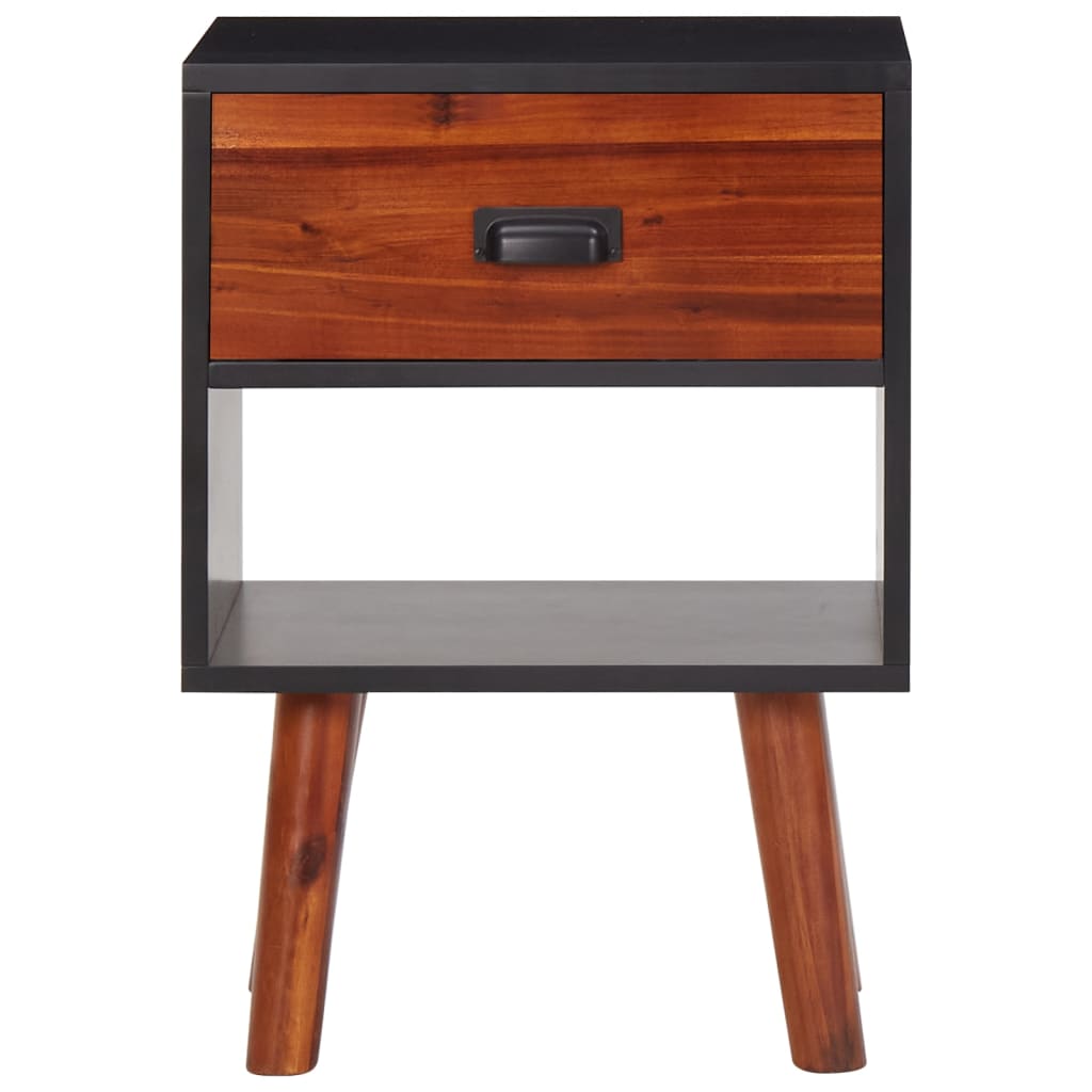 Solid Acacia Wood Bedside Cabinet 40x30x57 cm