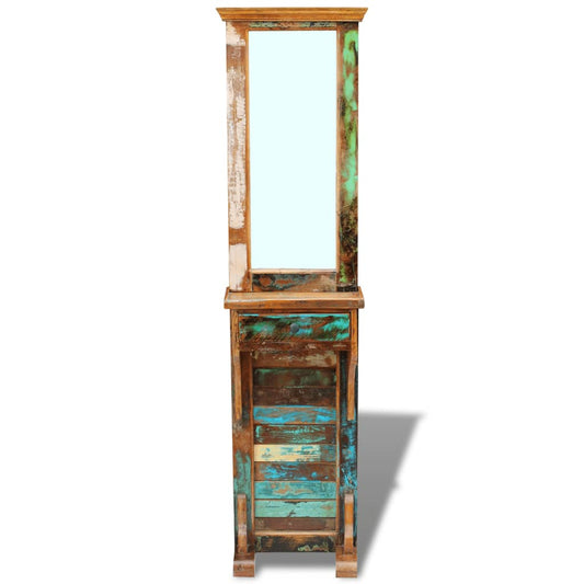 Hall Mirror Solid Reclaimed Wood 47X23X180 Cm