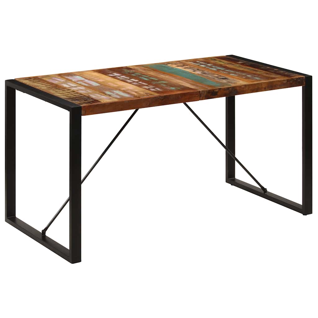Dining Table 140x70x75 cm Solid Reclaimed Wood