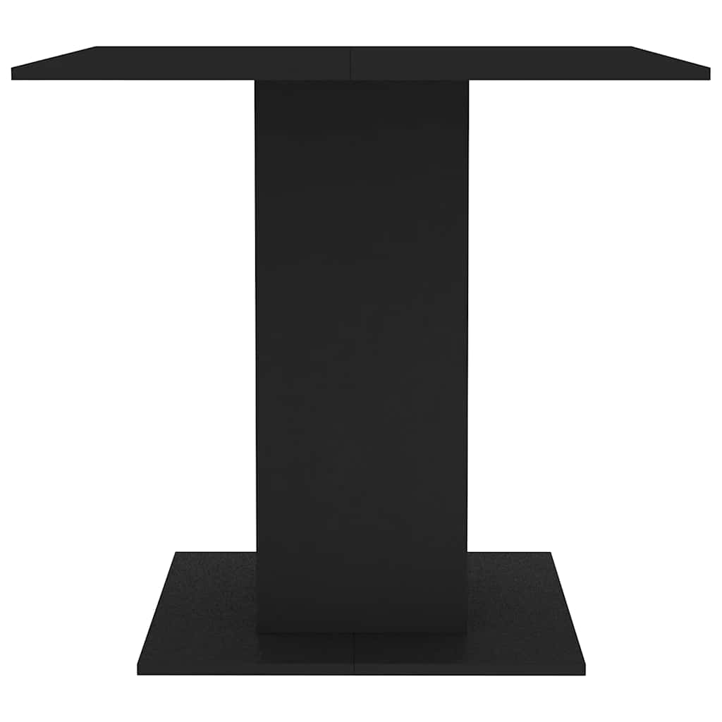 Dining Table Black 80x80x75 cm Engineered Wood