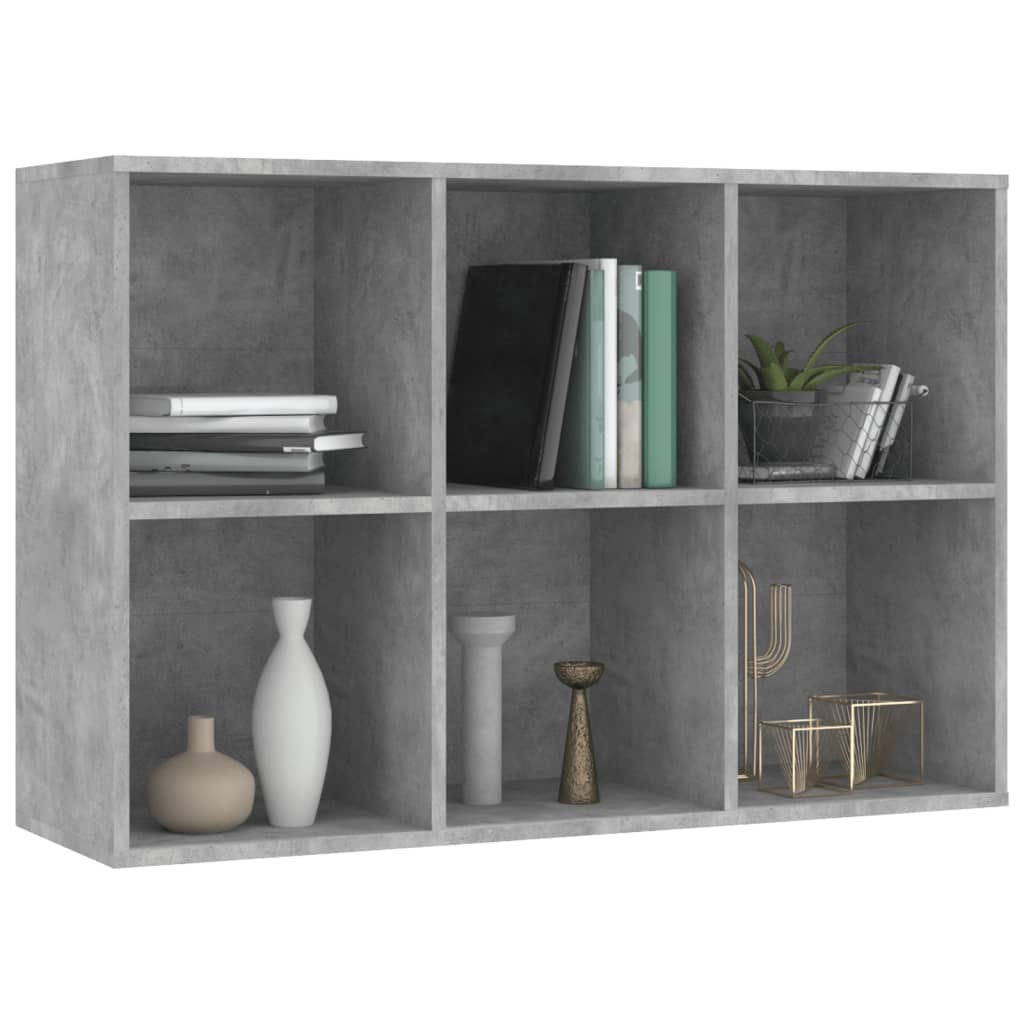 Book Cabinet/Sideboard Concrete Grey 66x30x98 cm Engineered Wood