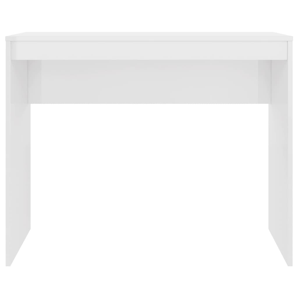 Desk High Gloss White 90x40x72 cm Engineered Wood