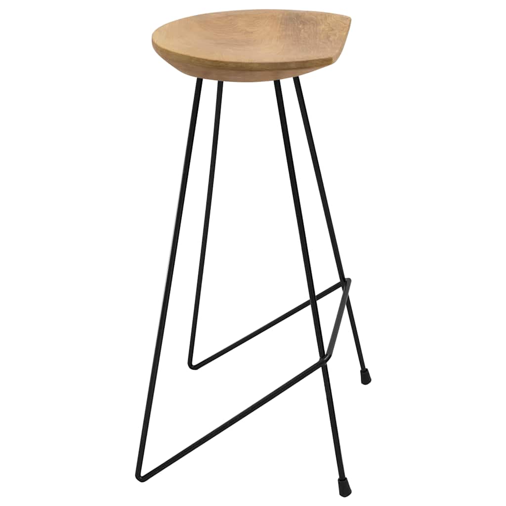 Bar Stools 2 pcs Solid Teak Wood