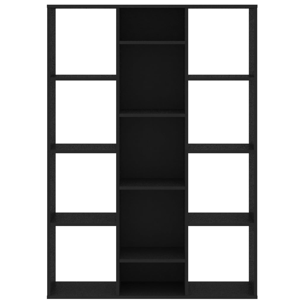 Room Divider/Book Cabinet Black 100x24x140 cm Engineered Wood