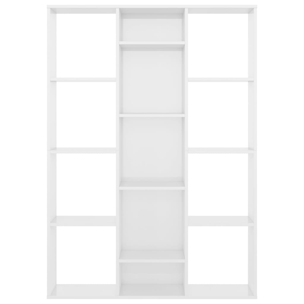 Room Divider/Book Cabinet High Gloss White 100x24x140 cm Engineered Wood