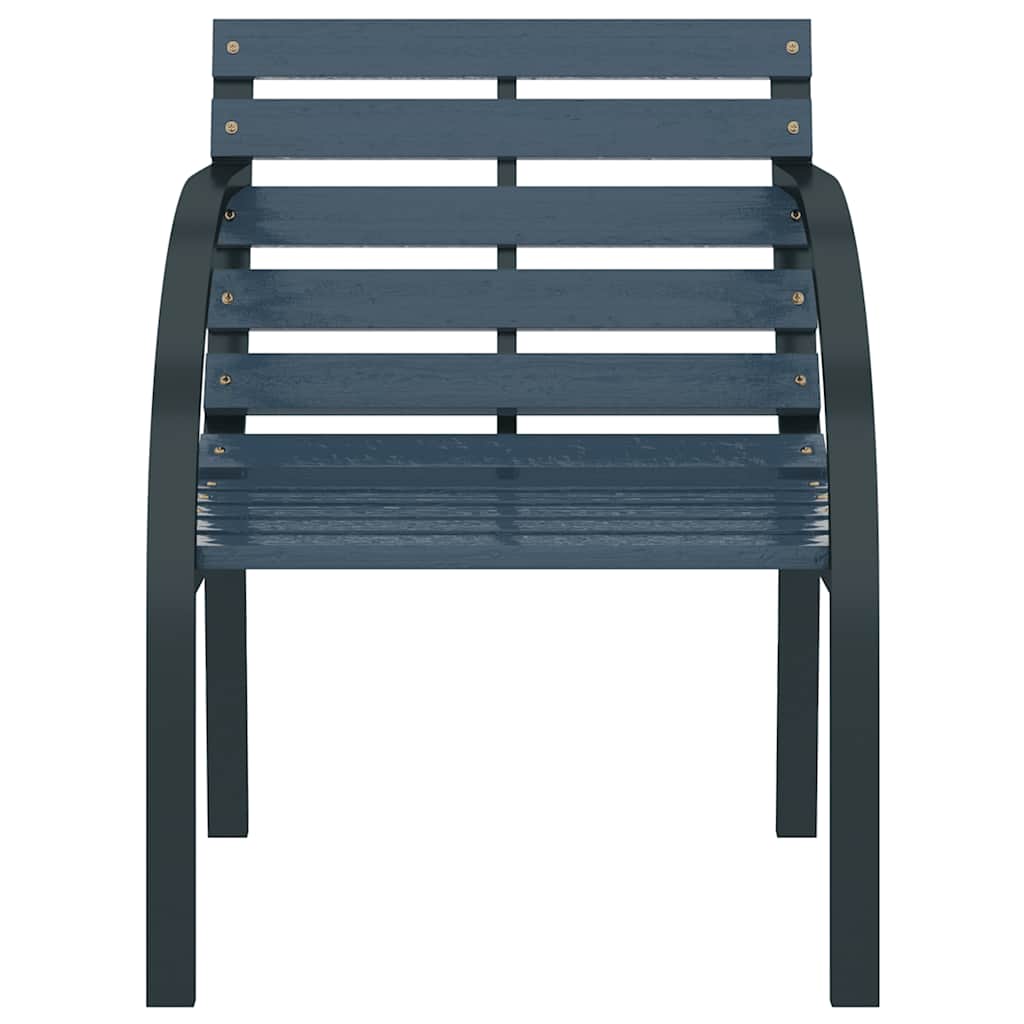 Garden Chairs 2 pcs Grey Wood