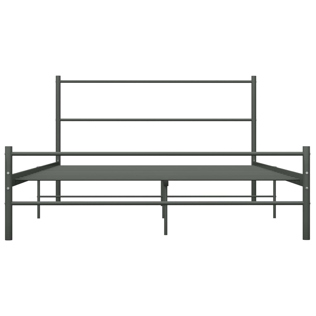 284686 vidaXL Bed Frame without Mattress Grey Metal 120x200 cm