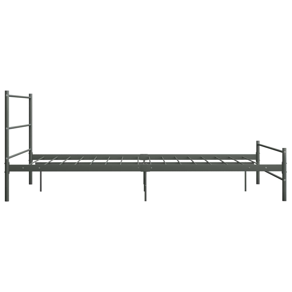 284686 vidaXL Bed Frame without Mattress Grey Metal 120x200 cm