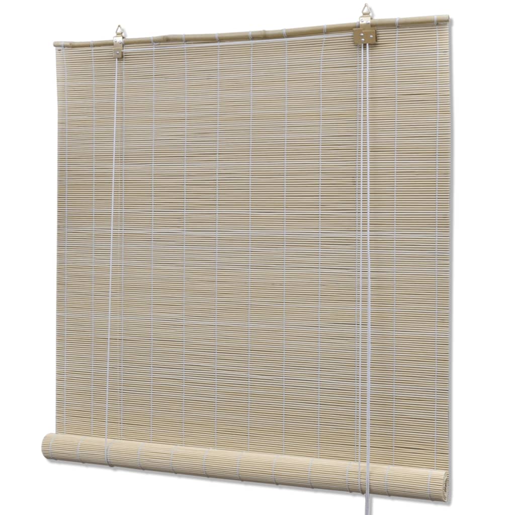 Bamboo Roller Blinds 4 pcs 120x160 cm Natural