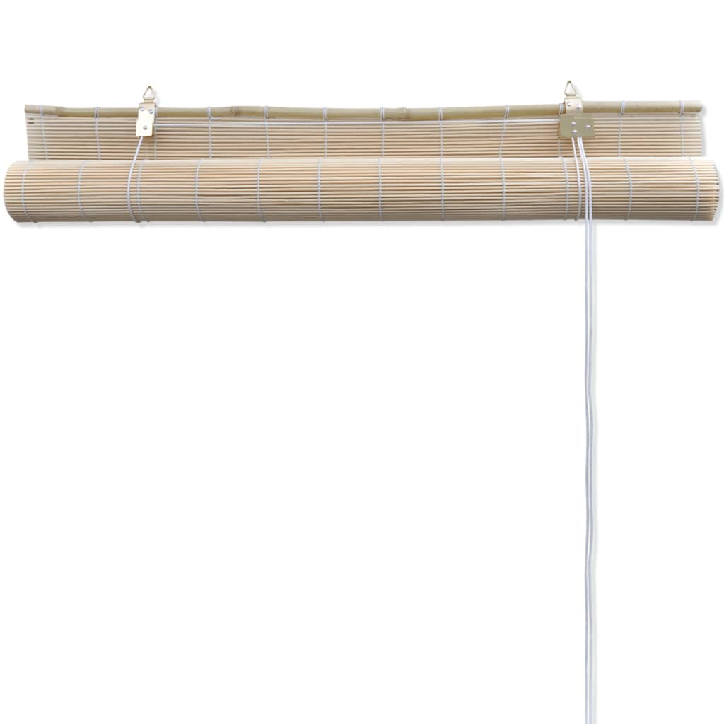 Bamboo Roller Blinds 4 pcs 120x160 cm Natural