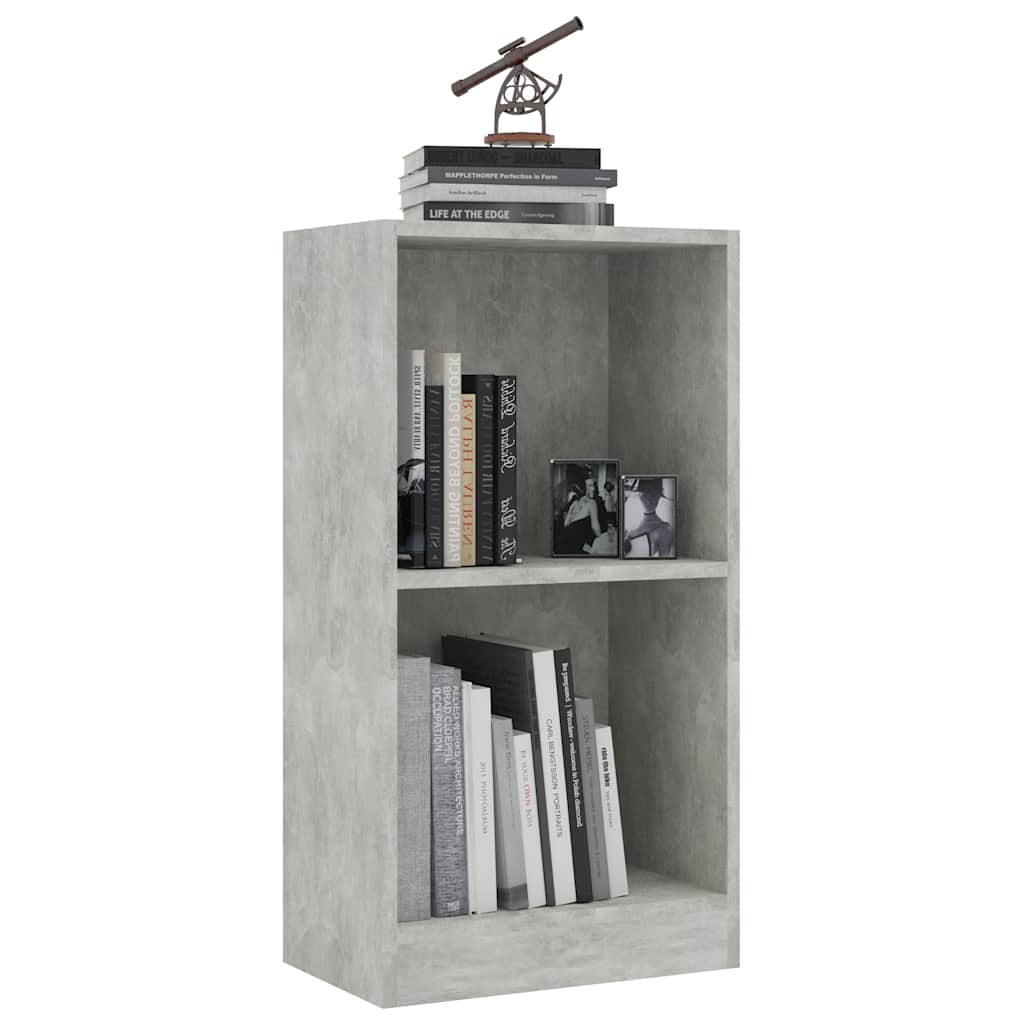 Bookshelf Concrete Grey 40x24x75 cm Engineered Wood
