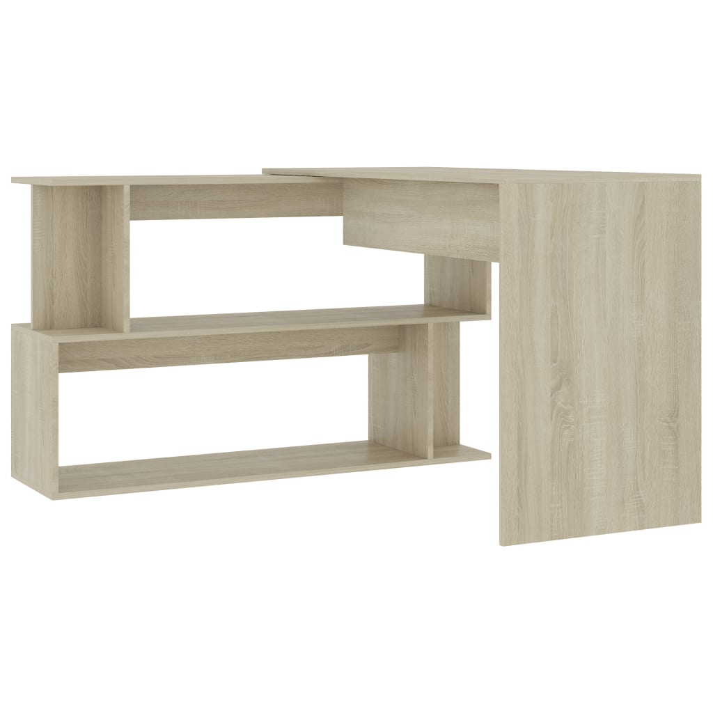 Corner Desk Sonoma Oak 200x50x76 cm Engineered Wood
