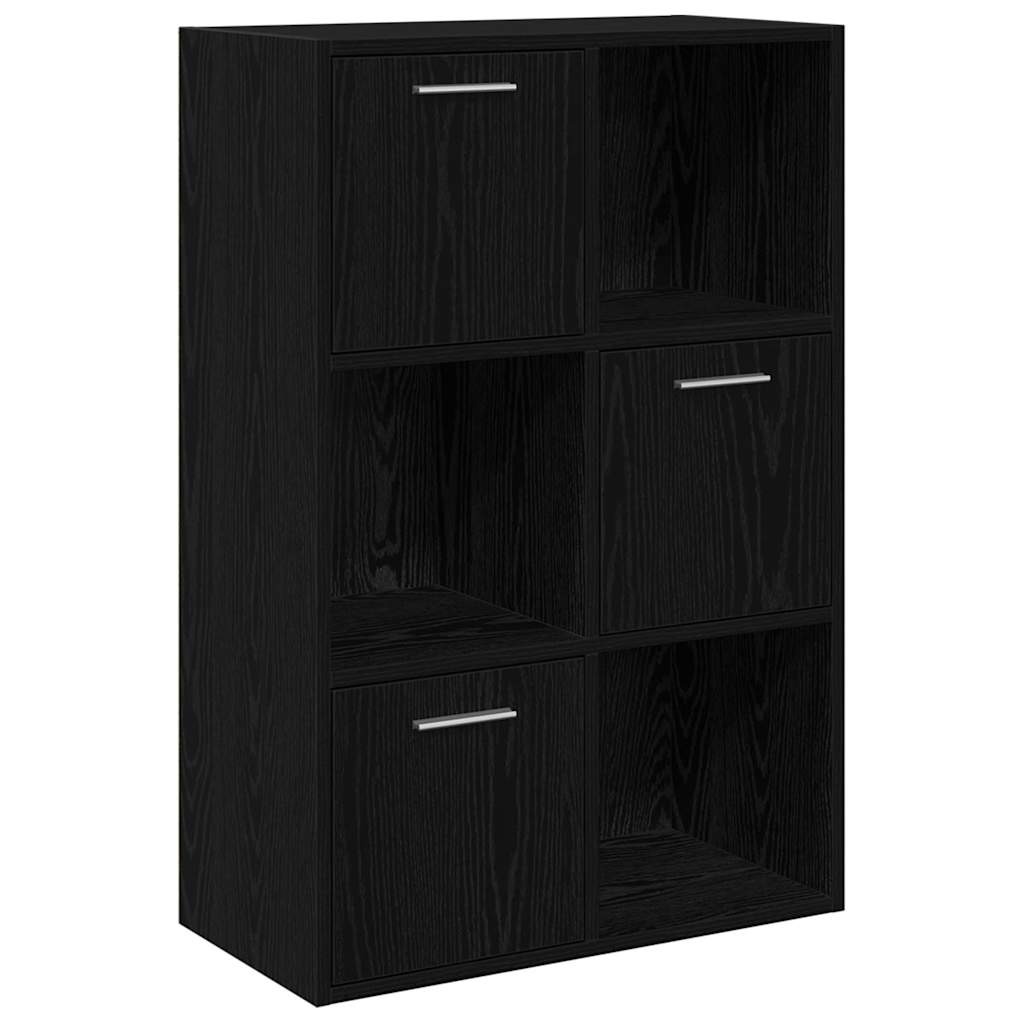 Storage Cabinet Black 60x29.5x90 cm Engineered Wood