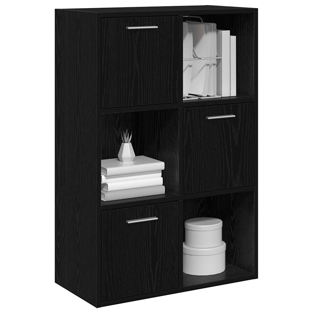 Storage Cabinet Black 60x29.5x90 cm Engineered Wood