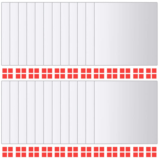 48 Pcs Mirror Tiles Square Glass