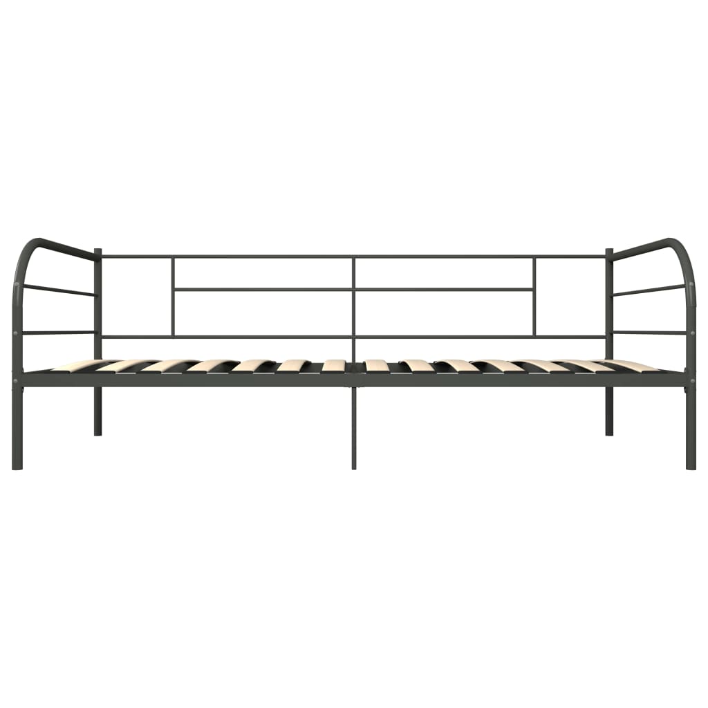 284674 vidaXL DayBed Frame without Mattress Grey Metal 90x200 cm