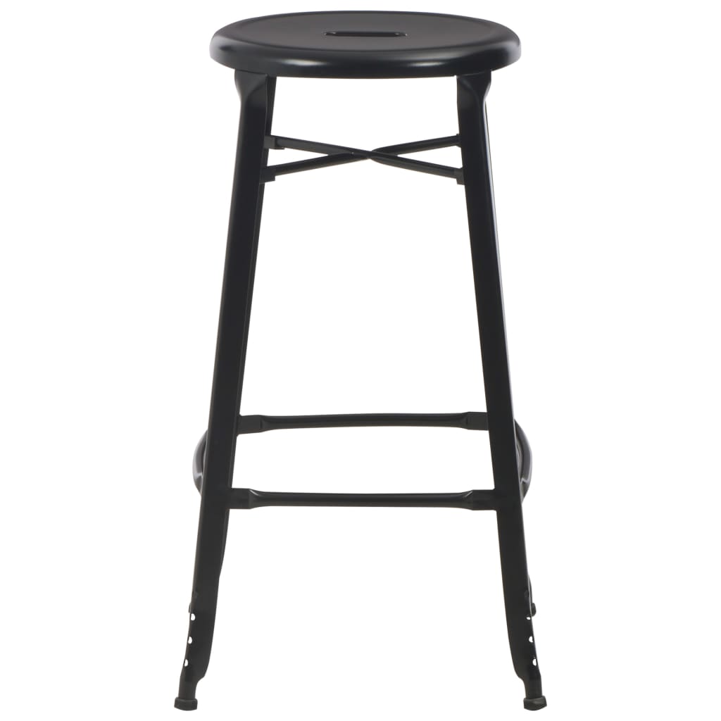 Bar Stools 6 pcs Black Steel