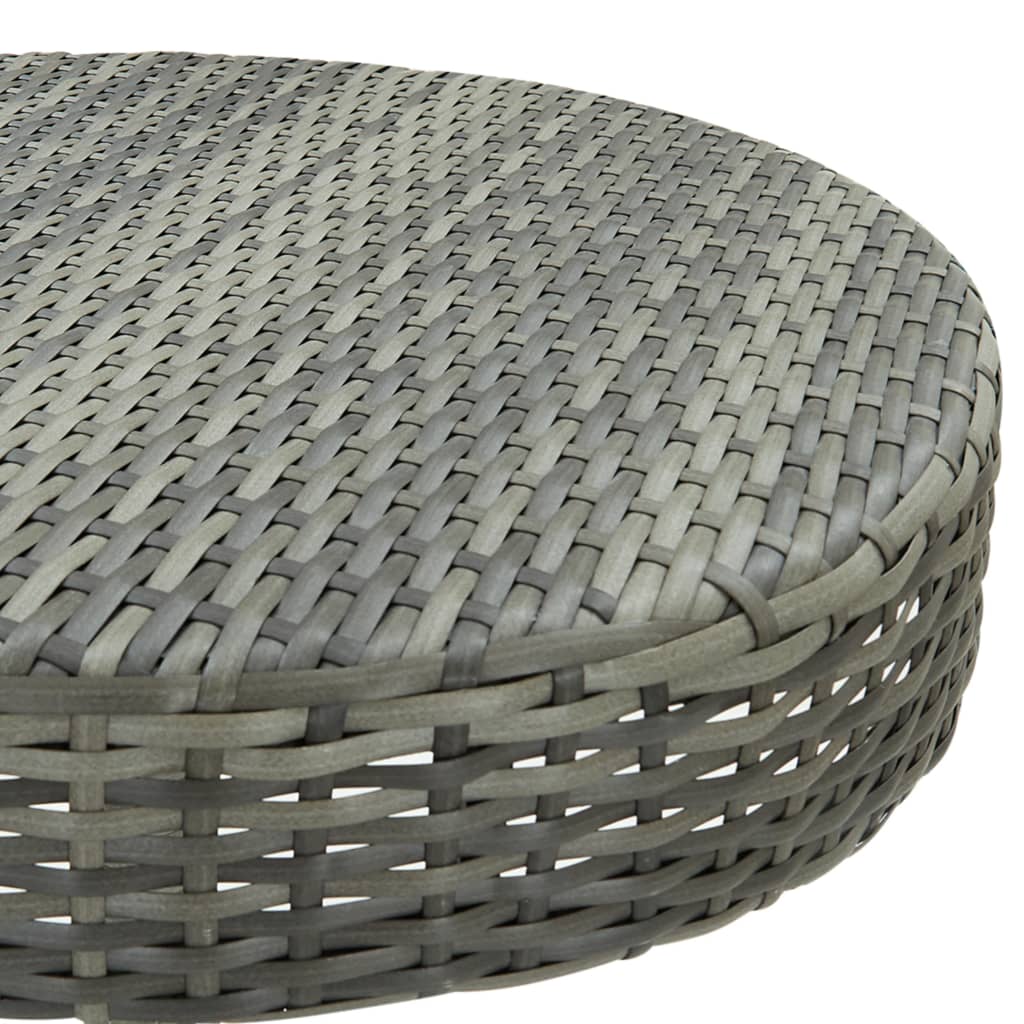 Garden Table Grey 60.5x106 cm Poly Rattan