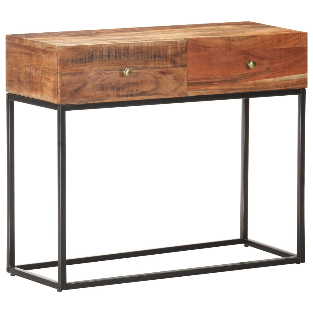 Console Table 90x35x75 cm Rough Acacia Wood