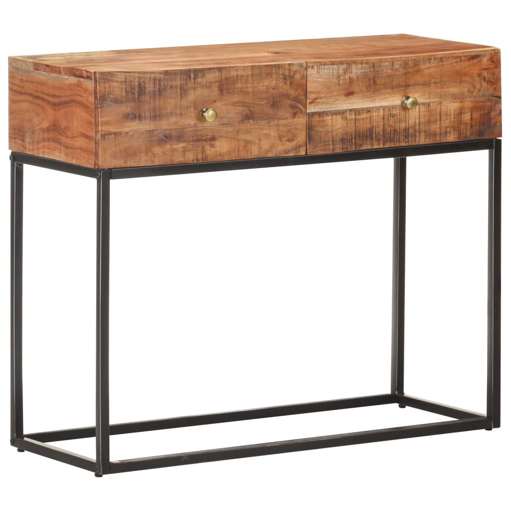 Console Table 90x35x75 cm Rough Acacia Wood