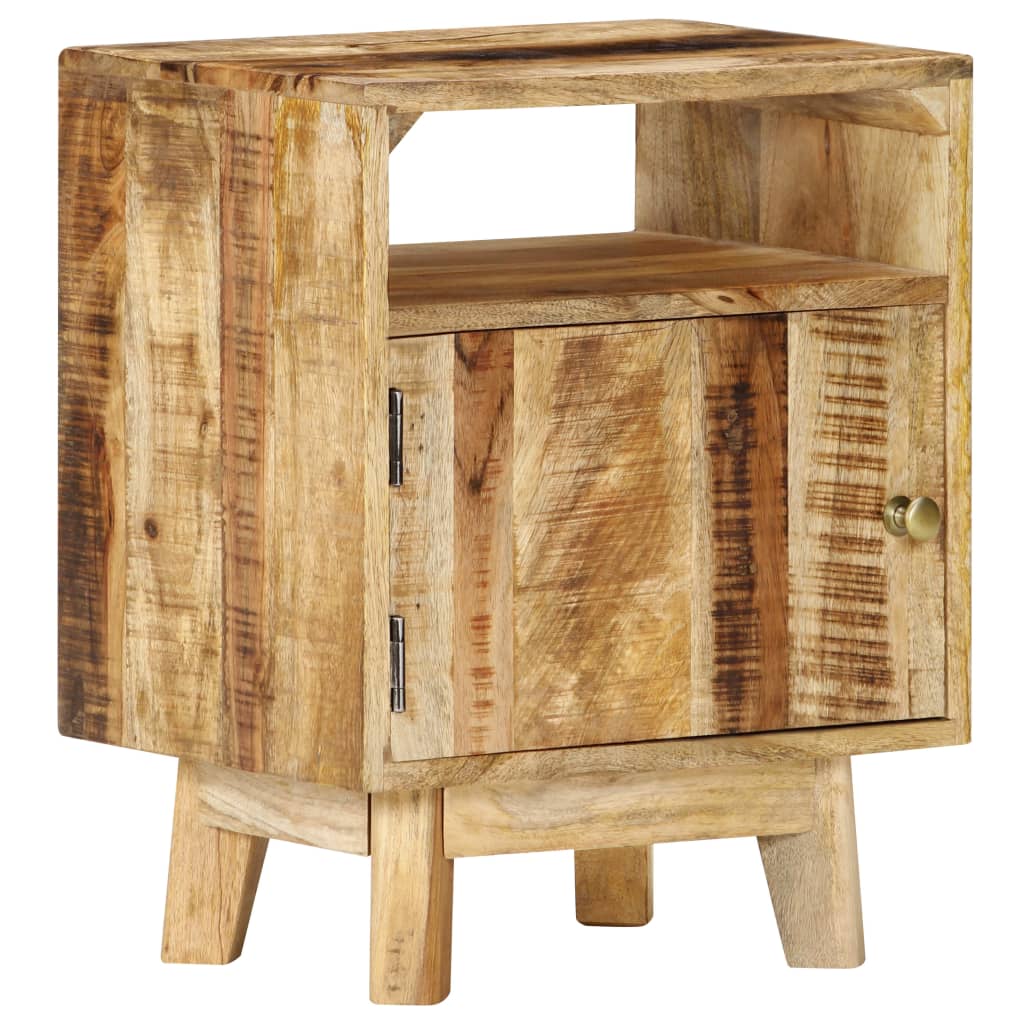 Bedside Table 40x30x50 cm Rough Mango Wood