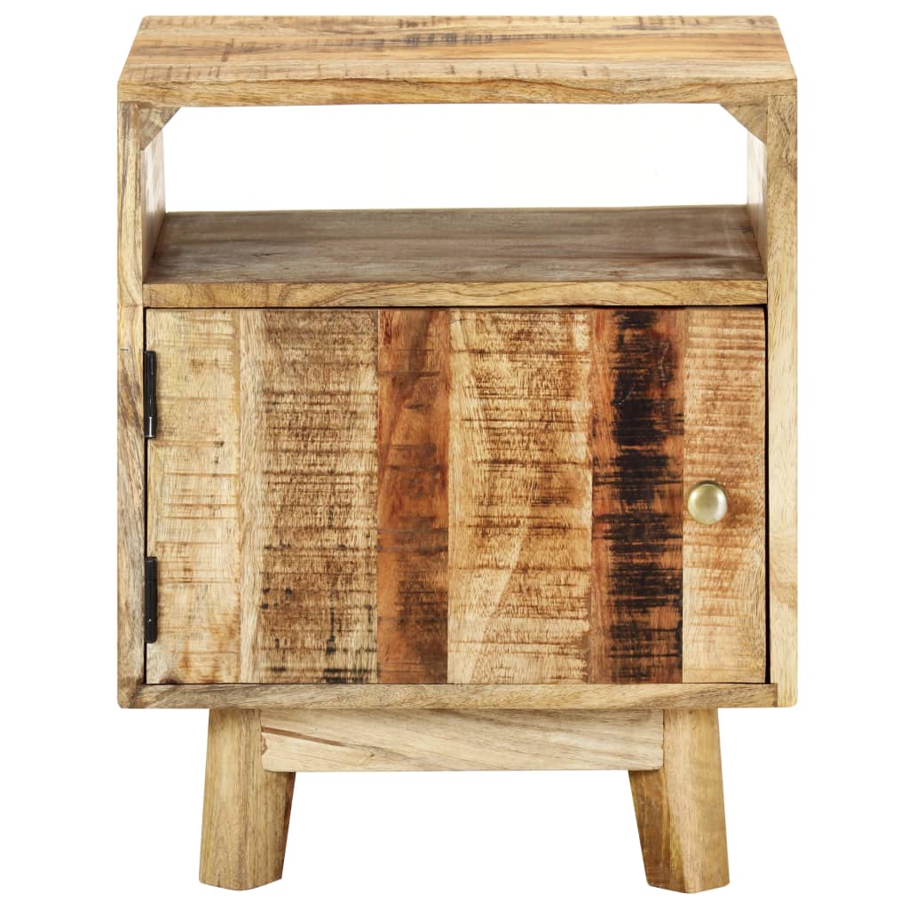 Bedside Table 40x30x50 cm Rough Mango Wood