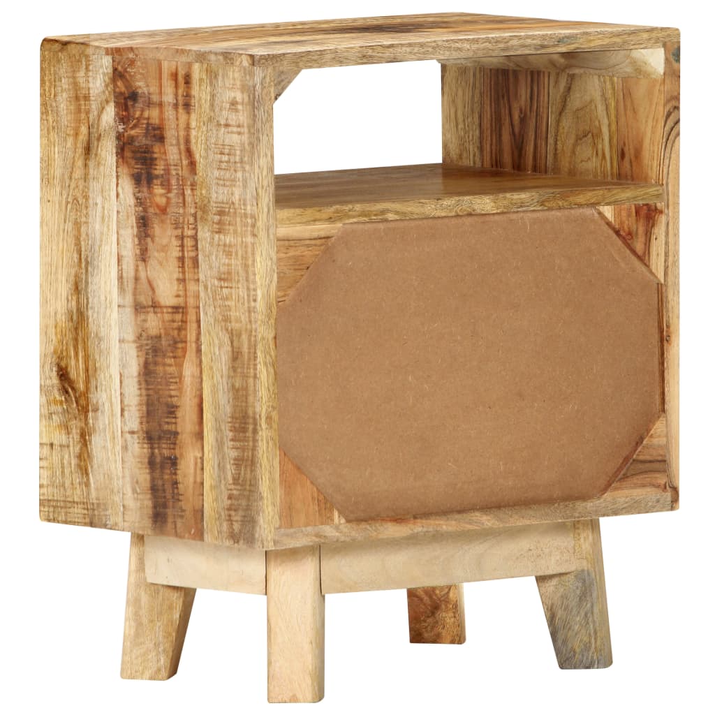 Bedside Table 40x30x50 cm Rough Mango Wood