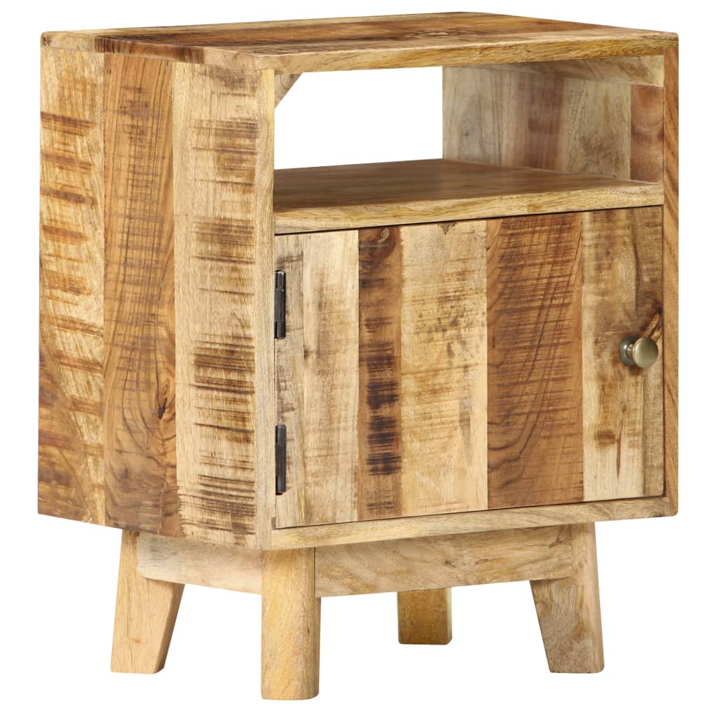 Bedside Table 40x30x50 cm Rough Mango Wood