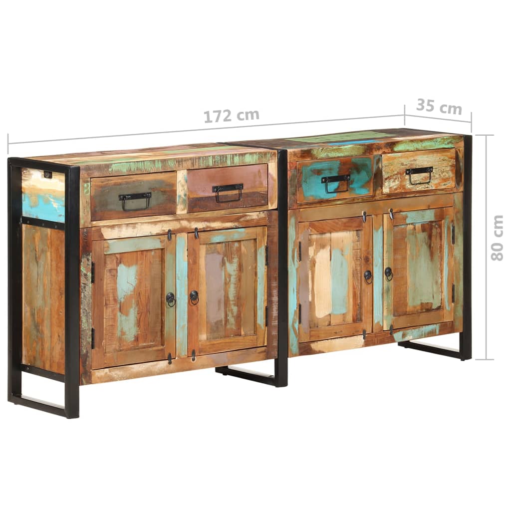 Sideboard 172x35x80 cm Solid Reclaimed Wood