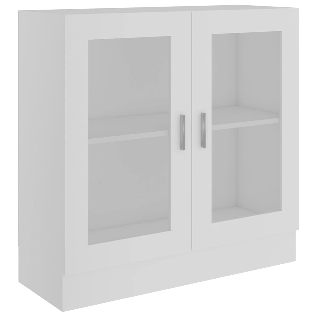 Vitrine Cabinet White 82.5x30.5x80 cm Engineered Wood