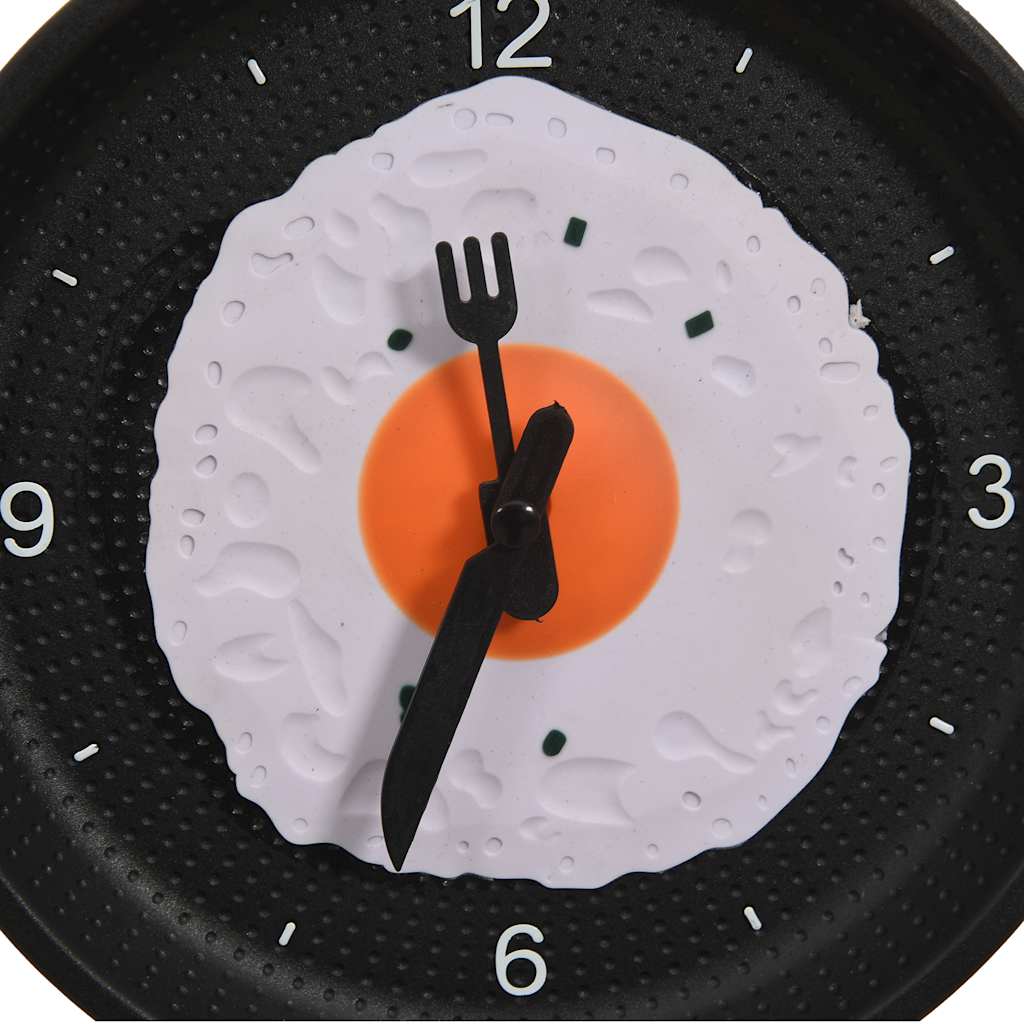 Wall Clock with Fried Egg Pan Design 18.8 cm