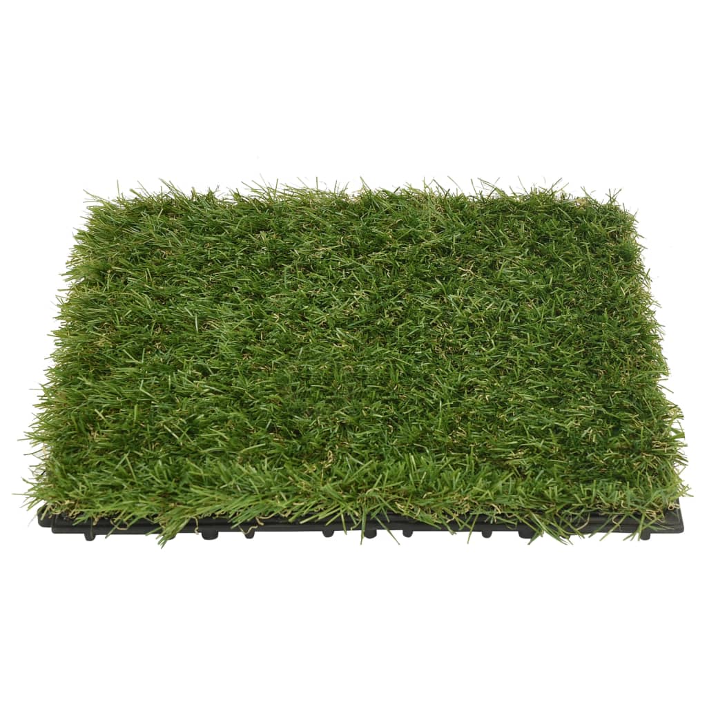 Artificial Grass Tiles 22 pcs Green 30x30 cm